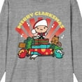 thumbnail image 2 of National Lampoon's Christmas Vacation Merry Christmas Women's Heather Gray Crew Neck Long Sleeve Tee-Medium, 2 of 3