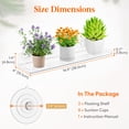 thumbnail image 4 of Lifewit Window Plant Floating Shelves 15 inch, 2 Pack, Acrylic Suction Cup Shelf, Window Sill Extender for Indoor Succulent Plants, Micro Greens, Seed Starter Pots, Herb Planters, 4 of 8