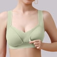 thumbnail image 2 of Solid Color Vest-Type Bra for Everyday Comfort - Gathering Support Without Underwire Four- Hook Closure Casual Home and Nursing Wear, 2 of 6