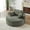 Corduroy Green, variant on FFH 55" Oversized Round Chaise Lounge, Cloud Lazy Sofa Chair with Cylindrical Backrest Pillow, Chenille Gray