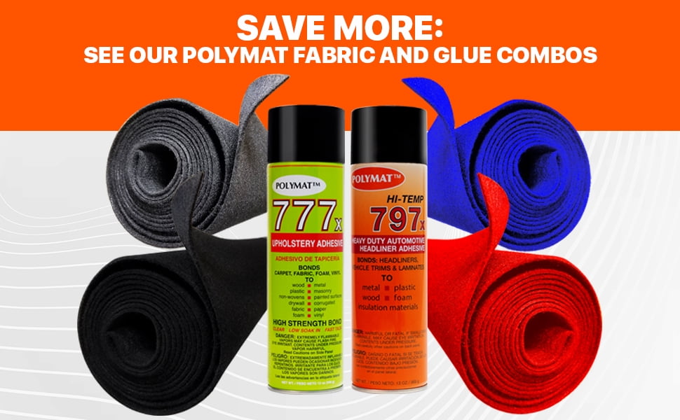 QTY2 Polymat 797 Hi-Temp Spray Adhesive Automotive Marine RV Upholstery Glue