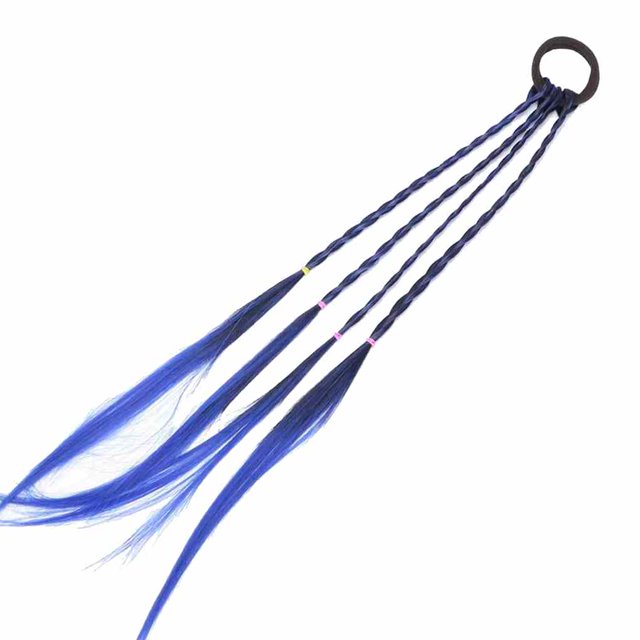 VONKY Kids Girls Twist Braid Elastic Rope Rings Hairpiece Wigs Hair Ties Rubber Band Decorations Accessories