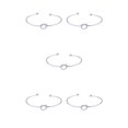 thumbnail image 1 of Minnieouse de metal Encanto Estilo simple Chicas Brazalete abierta Decoración del cuerpo Accesorio de moda Pulseras Brazalete Plata Plata 5piezas Minnieouse CBP234433, 1 of 4