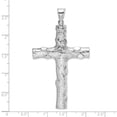 thumbnail image 4 of FB Jewels 14K White Gold Large Nugget Cross 2D and High Polish Accent Pendant, 4 of 4