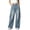 Light Blue, variant on Women's Cargo Wide Leg Jeans with Pockets High Waist Button Closure Baggy Denim Pants Y2K Casual Vintage Washed Jeans Fashion Bottoms Light Blue