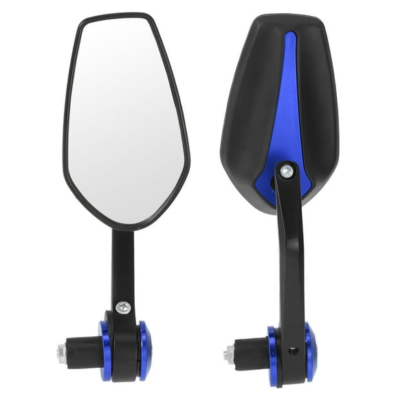 Unique Bargains 1 Pair Motorcycle Rear View Mirrors Bar End Side Mirrors Mount Plastic Aluminum