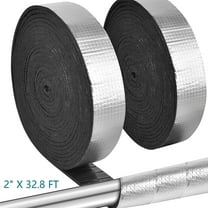 IBEEDOW Pipe Insulation Wrap, 2" Wide X 32.8 FT Pipe Insulation Foam Tube, Self-Adhesive Foam Insulation Tape for Winter Freeze Protection Insulation Wrap- Aluminum Foil Finish