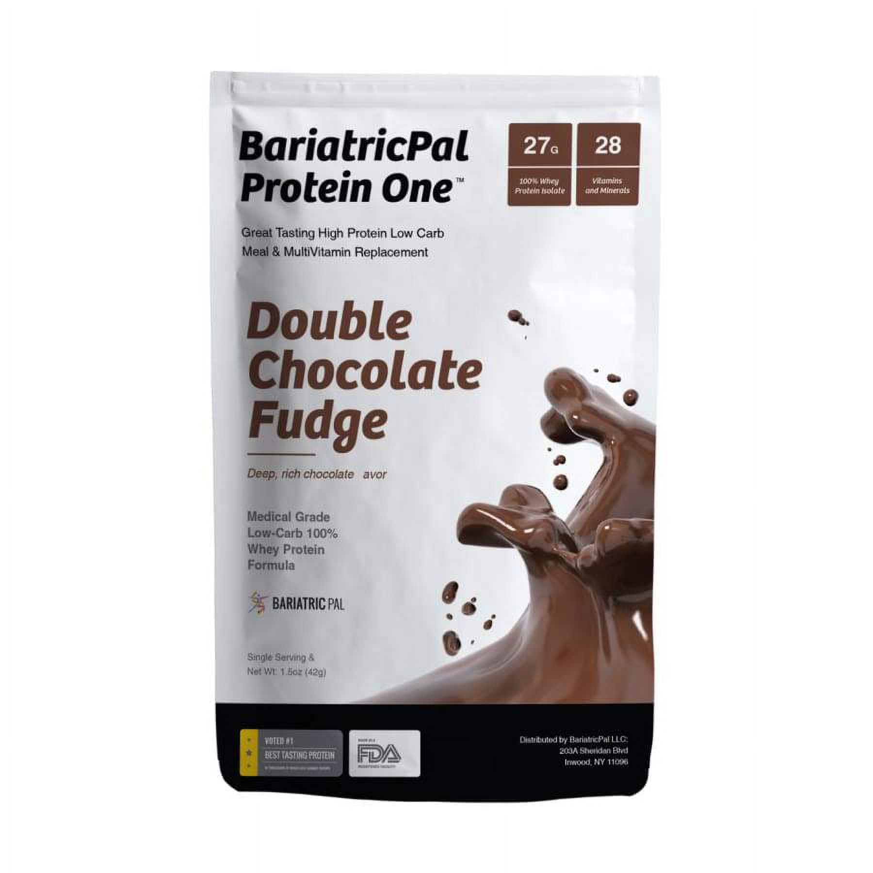 Protein ONE™ Complete Meal Replacement with Multivitamin, Calcium & Iron by BariatricPal - Double Chocolate Fudge
