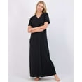 thumbnail image 5 of Real Essentials 3 Pack: Women's Soft Maxi Long Nightshirt Short Sleeve Soft Nightgown Sleep Dress (Available in Plus Size), 5 of 7