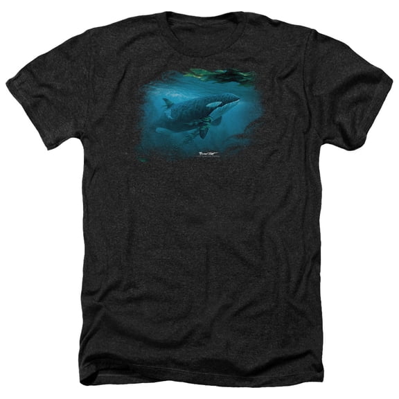 Wildlife - Pursuit Thru The Kelp Orca - Heather Short Sleeve Shirt - Medium