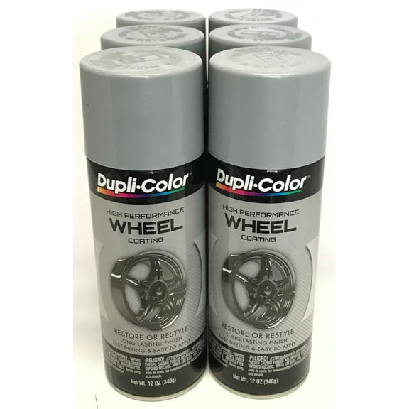 Duplicolor HWP101 - 6 Pack Wheel Coating Spray Paint Silver - 12 oz