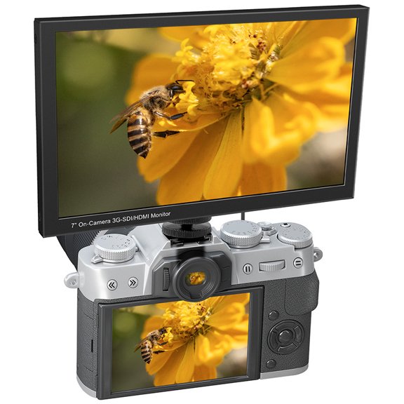 KIPLINK 7" SDI/HDMI Monitor, 1080p, 3G-SDI/HD/SD-SDI Input/Output, On-Camera Field Monitor