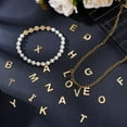 thumbnail image 4 of 52pcs Letter A-Z Pendent Stainless Steel Letter Charms Metal Alphabet Charms for Bracelet Necklace Crafts Making Golden 304 Stainless Steel, 4 of 5