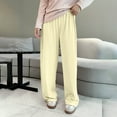 thumbnail image 4 of Vetsdori Fleece Pajamas Pants for Women PJS Sleepwear Soft Plus Size, Solid Color Casual Womens Sleep Pants Warm, 4 of 5