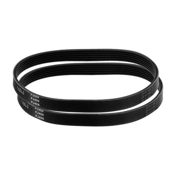 2 Pack 160J6 PJ V-Ribbed Belt 6 Ribs 16" Length x 0.55" Width x 0.14" Height, EPDM Rubber Micro V Belt