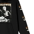 thumbnail image 3 of John Carpenter's Halloween Knife & Jack-o'-Lantern Faces Long Sleeve Black Adult Hooded Sweatshirt-XS, 3 of 7