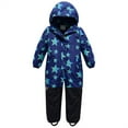 thumbnail image 1 of Breezora Windproof Waterproof Snowsuit For Children Thickened Thermal Ski Overall With Removable Hood And Pockets 90 Size Blue, 1 of 8