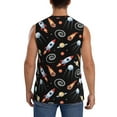 thumbnail image 4 of Daiia Space Rocket Printed Men's Tank Tops,Casual Soft Sleeveless Gym Muscle Shirts Bodybuilding Tee-X-Large, 4 of 8