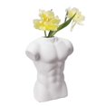 thumbnail image 1 of 26-27 Ceramic Body Flower Vase,male Torso Body Art Design Creative Succulent Plant Pot Unusual Planters,mini Ornaments For Home Office4*7inch, 1 of 4