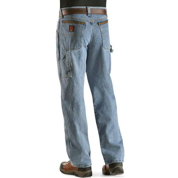 riggs workwear by wrangler men's carpenter jean,vintage indigo,42x30 -  