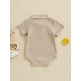 thumbnail image 3 of Bagilaanoe Newborn Baby Boys Summer Rompers Short Sleeve Bodysuits 3M 6M 12M Infant Casual One Piece Short Jumpsuit, 3 of 6