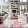 thumbnail image 3 of 6'x9' Area Rugs, Pink Coastal Starfish Indoor Outdoor Area Rug for Living Room Bedroom, Nautical Rudder Ocean Animals Washable Bathroom Rugs Kitchen Floor Carpet Mats Home Decor Aesthetic, 3 of 8