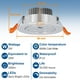 thumbnail image 4 of Juego de 20 Focos empotrables LED 3W Blanco frío 6000K 245LM Focos empotrables de techo equivalentes a 40W incandescentes para salón, baño, cocina, 4 of 5