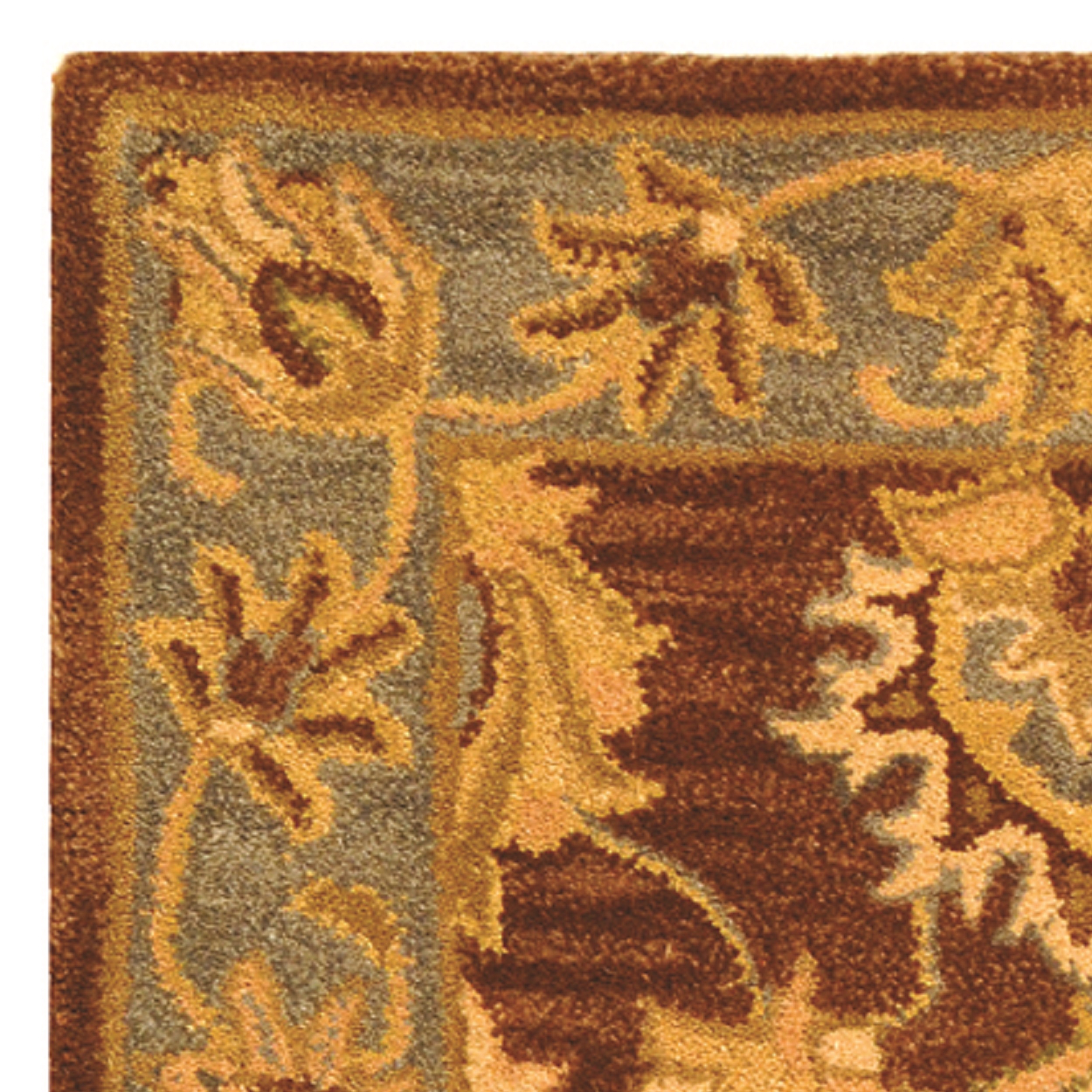 SAFAVIEH Heritage Regis Traditional Wool Area Rug, Brown/Blue, 3' x 5' - image 2 of 4