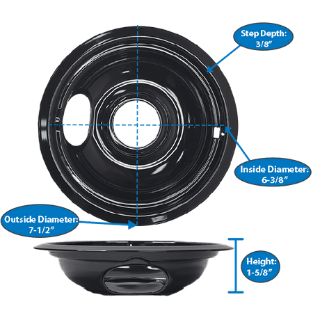 Mainstays Porcelain Drip Pans 4 Count