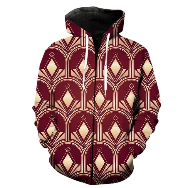Sudadera con capucha y cremallera con estampado abstracto para hombre, estilo Harajuku, divertida, informal, para adolescentes, unisex, estilo hip hop, moda de primavera 2024, gran oferta.
