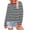Black, variant on Antinious Women Loose Knit Tops Fall Winter Round Neck Long Sleeve Stylish Comfortable Stripe Print