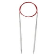 thumbnail image 1 of Agujas de Tejer Circulares Uxcell Talla US 6 31 pulgadas Aguja de Metal de Acero Inoxidable para Proyectos Hechos a Mano DIY Tejer Rojo, 1 of 6