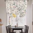 thumbnail image 3 of Spring Flowers Tie Up Curtains for Windows, Balloon Window Shades, Blue Pink Floral Leaves Farmhouse Vintage Plants Kitchen Window Treatments Roll Up Curtain for Basement/Nursery 52"x45", 3 of 8