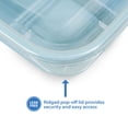 thumbnail image 5 of Mainstays 5-Pack 3-Compartment BPA-Free Plastic Meal Prep Food Storage Containers, 1.2L, Blue Cameo, 5 of 10