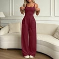 thumbnail image 2 of EYNMVR Summer Sleeveless Jumpsuits for Women Dressy Square Neck Wide Leg Pants Knit One Piece Rompers Fashion Clothing, 2 of 6