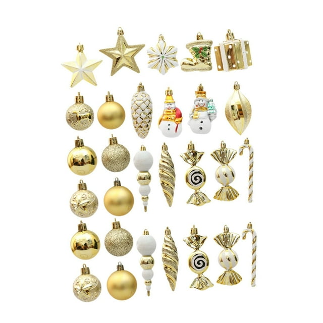Juego de Bolas Navideñas Macarena 29 Piezas Decoración Oro