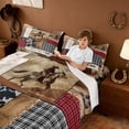 thumbnail image 3 of Erosebridal Vintage Farm Horseshoe Bed Sheets,Rustic Western Cowboy Retro Boho Exotic Style King Sheets 4pcs, 3 of 6