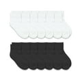 thumbnail image 3 of Top Flite Mens Socks, Sport Cushion Ribbed Cotton Athletic Quarter Ankle Socks, 6 Pair, 3 of 5