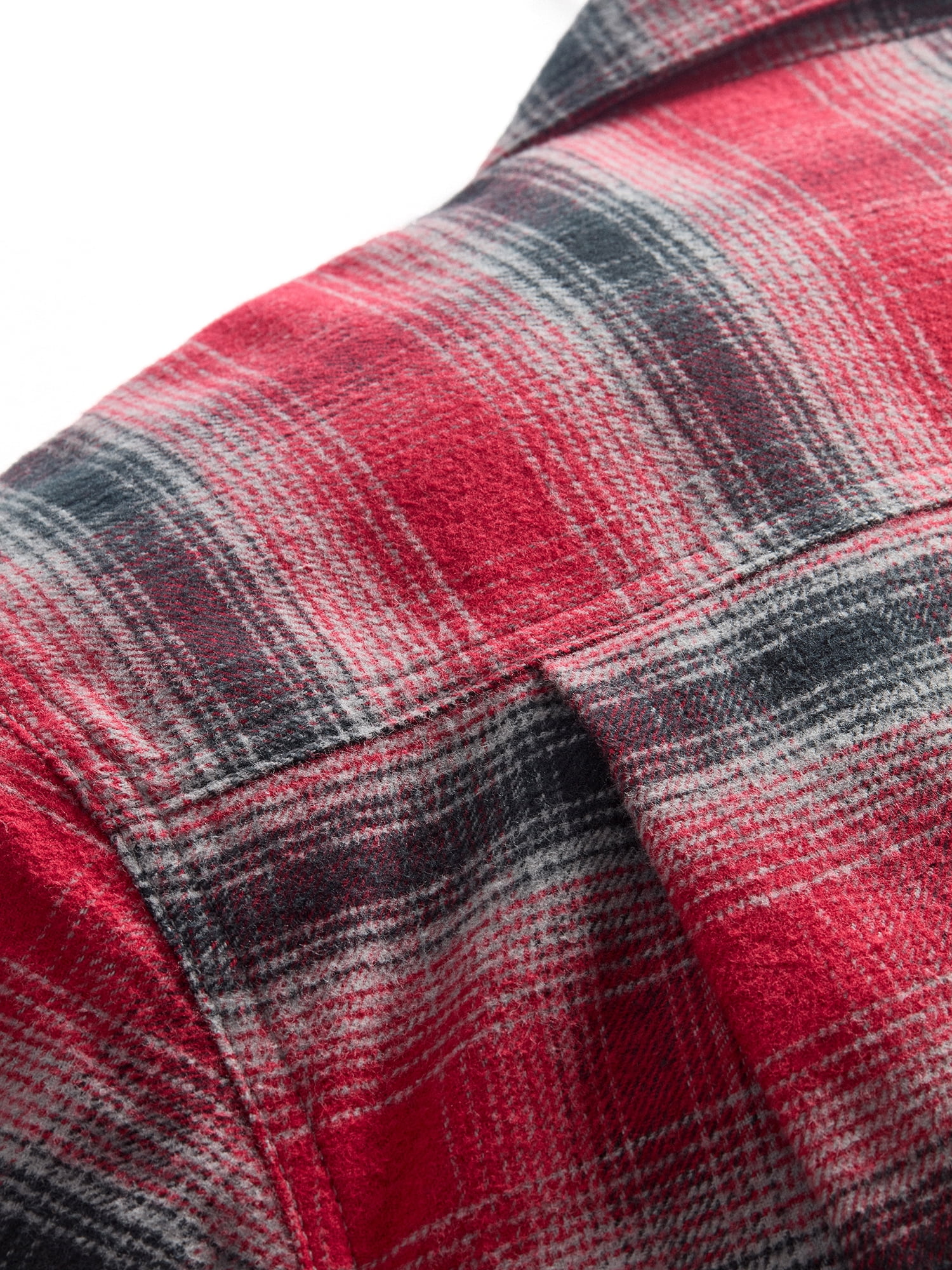 Genuine Dickies Men's HeavyWeight Flannel Shirt Jacket with Berber Sherpa Lining