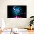 thumbnail image 3 of Elephant Stock Neon Cocktail Wall Art - Horizontal Canvas Wall Art - Living Room Wall Decor - Food And Drink Canvas - Teal And Black Decor - 12" x 8", 3 of 8