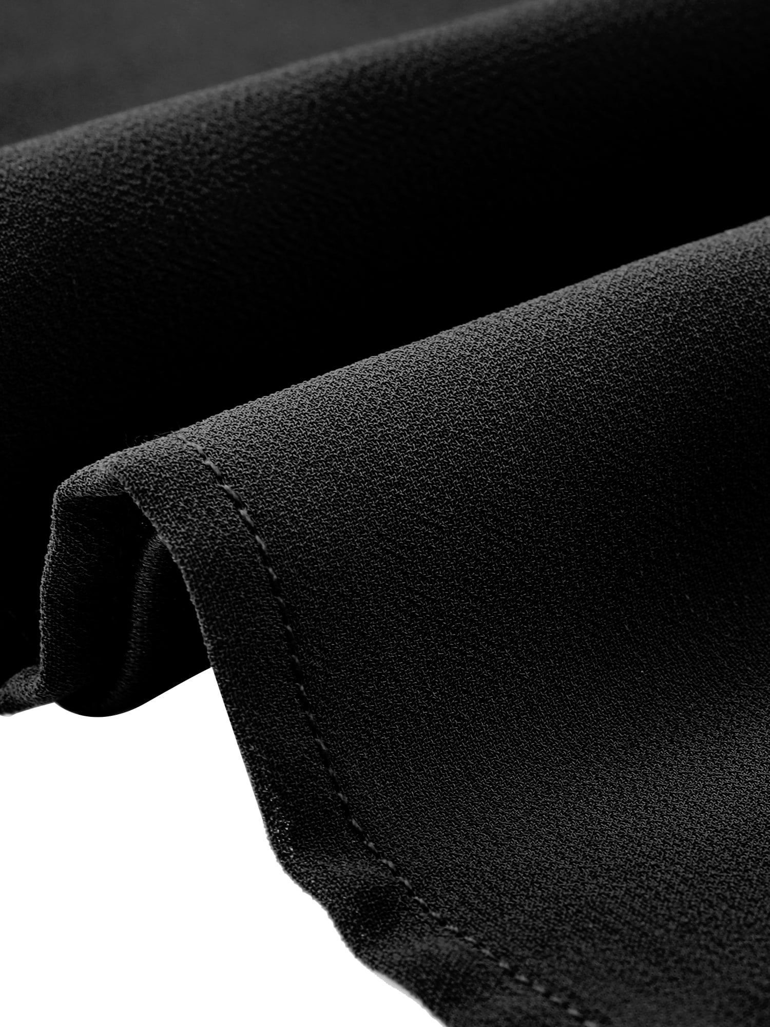 DARING DIVA Women's Plus Chiffon Pleated Front 3/4 Sleeve Top 3X Black