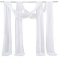 thumbnail image 1 of Bwiyojiz Home Decor Count 2pcs Transparent Voile Curtain\ Decorative for Crossing Curtain Shops\ Wedding Decoration Scarf\ 70 Cm 2pc, Gifts for Self, White, 1 of 4
