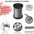 thumbnail image 2 of Picture Hanging Wire 1.5mm Up to 150lbs,100Feet(30.5M) Stainless Steel Wire Spool with 40Pcs Aluminum Crimping Loop Sleeve,Heavy Hanging Kit for Photo Frame Picture,Artwork,Mirror,String Light Hanging, 2 of 7