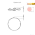thumbnail image 4 of ANGARA Natural Diamond Infinity Promise Ring in 925 Sterling Silver for Women (Size-2.2mm| Color-K| Clarity-I3) | April Birthstone, Anniversary, Jewelry Gift for Women | Natural Diamond Ring, 4 of 9