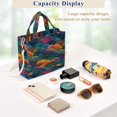 thumbnail image 5 of FORMRS Womens Corduroy Tote Bag Crossbody Shoulder Purse Handbag with Detachable Strap, Colorful Waves Pattern, 5 of 7