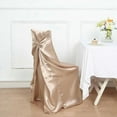 thumbnail image 5 of Balsa Circle Nude Universal Solid Satin Chair Covers Slipcovers Wedding Decorations, 5 of 8