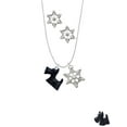 thumbnail image 2 of Delight Jewelry Resin Black Scottie Dog Silver tone Snowflake Charm Necklace and Stud Earrings, 2 of 4