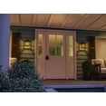 thumbnail image 6 of Kenroy Home Greene 12'' Outdoor 1-Light Wall Sconce Light Fixture with Clear Glass Rectangle Shade for Front Door, Patio, or Porch, Black, 6 of 8