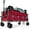 Red, variant on Lumiparty Collapsible Wagon Cart, Portable Utility Wagon for Camping, Beach, Picnic, Shopping, Sports, and Grocery Transport, Black