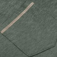 thumbnail image 4 of ZOYOEN Mens Cotton Henley Shirts with Pocket- Casual Crewneck Fashion Long Sleeve Fall Tops Army Green Size L, 4 of 7